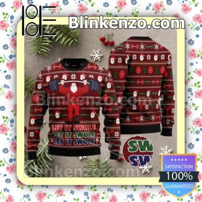 Santa Let It Swole Holiday Christmas Sweatshirts