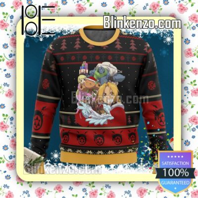 Santa Squad Fullmetal Alchemist Holidays Manga Anime Knitted Christmas Jumper