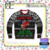 Santas Coming Keep Your Chutes Clean Knitted Christmas Jumper
