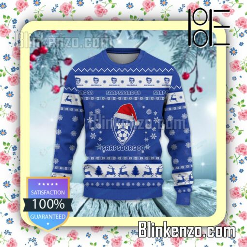 Sarpsborg 08 Fotballforening Logo Holiday Hat Xmas Sweatshirts a