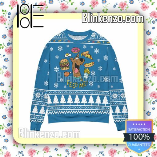 Scooby Doo Feed Me Snowflake Christmas Jumpers