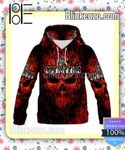 Scorpions Fire Skull Winter Hoodie