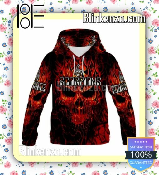 Scorpions Fire Skull Winter Hoodie