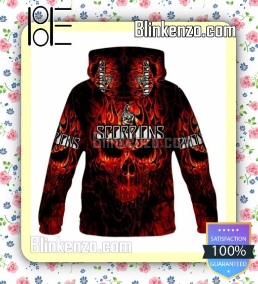 Scorpions Fire Skull Winter Hoodie a