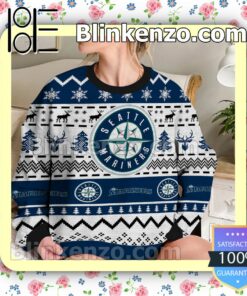 Seattle Mariners MLB Ugly Sweater Christmas Funny b