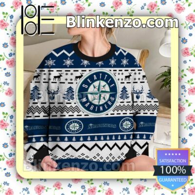 Seattle Mariners MLB Ugly Sweater Christmas Funny b