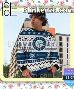 Seattle Mariners MLB Ugly Sweater Christmas Funny c