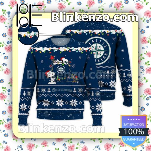 Seattle Mariners Snoopy Christmas MLB Sweatshirts