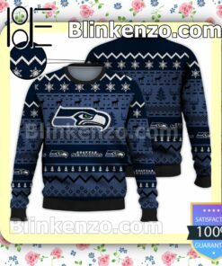 Seattle Seahawks NFL Ugly Sweater Christmas Funny