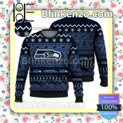 Seattle Seahawks NFL Ugly Sweater Christmas Funny