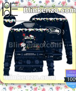 Seattle Seahawks Snoopy Christmas NFL Sweatshirts