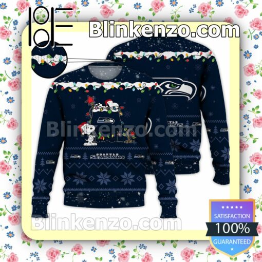 Seattle Seahawks Snoopy Christmas NFL Sweatshirts