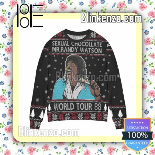 Sexual Chocolate Mr.Randy Watson World Tour 88 Christmas Jumpers
