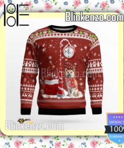 Shiba Inu Clock Christmas Sweatshirts a