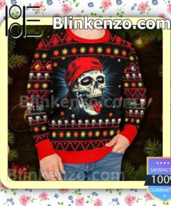 Skull With Cap Skull Christmas Sweatshirts a