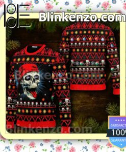 Skull With Cap Skull Christmas Sweatshirts c