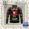 Sloth Let It Slow Knitted Christmas Jumper
