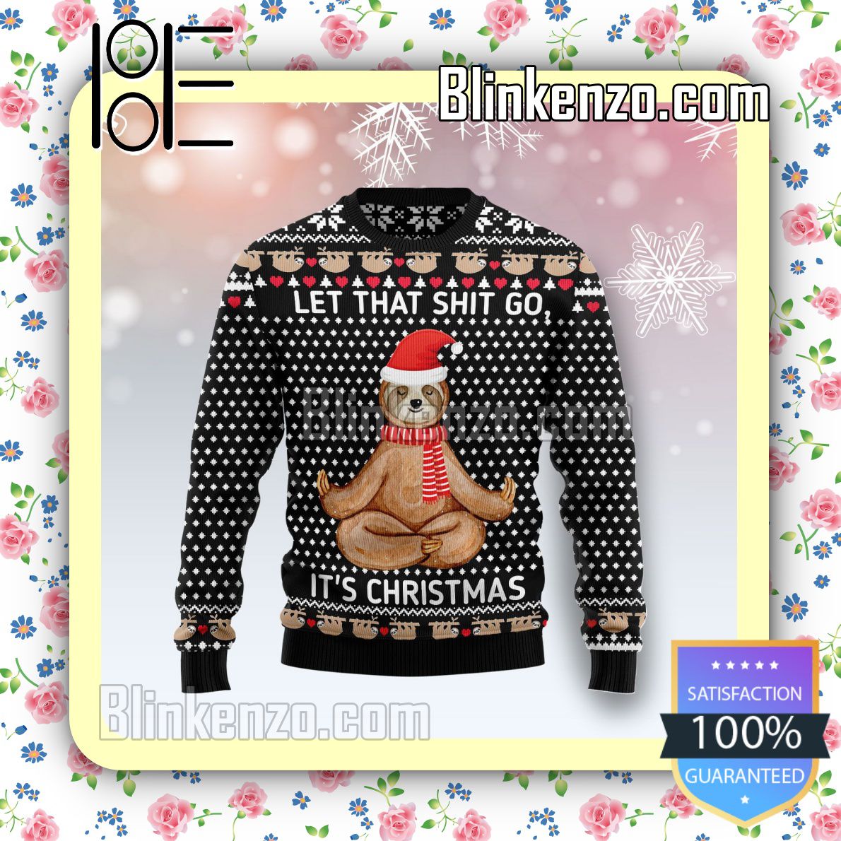 Christmas Sloth Christmas 3D Funny Ugly Sweater - Bring Your Ideas