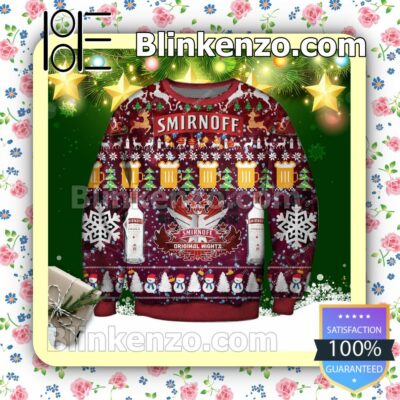 Smirnoff Vodka Wine Holiday Christmas Sweatshirts