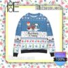 Snoopy Dog Is Coming Snowflake Christmas Jumpers