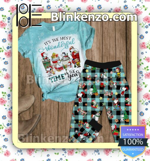 Snoopy It's The Most Wonderful Time Of The Year Pajama Sleep Sets a