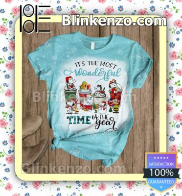 Snoopy It's The Most Wonderful Time Of The Year Pajama Sleep Sets b