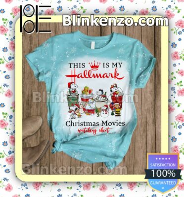 Snoopy This Is My Hallmark Christmas Movies Pajama Sleep Sets b