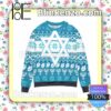 Snowflake And Candles Pattern Christmas Jumpers