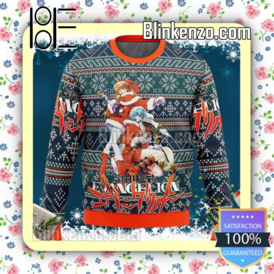 Soryu Asuka Langley Ayanami Rei Evangelion Knitted Christmas Jumper