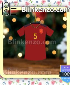 Spain Team Jersey - Sergio Busquets Hanging Ornaments