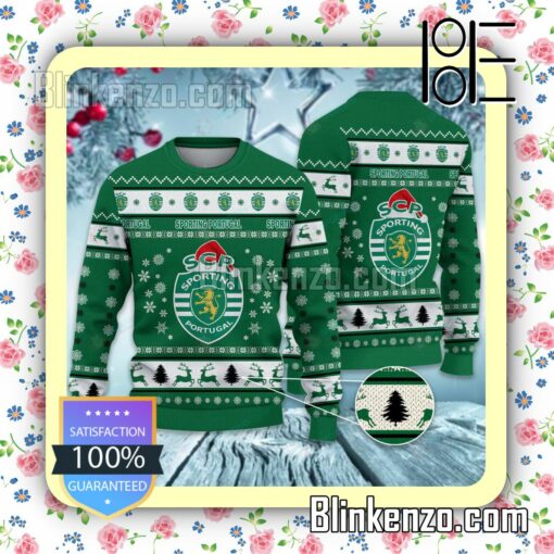 Sporting Clube de Portugal Logo Holiday Hat Xmas Sweatshirts