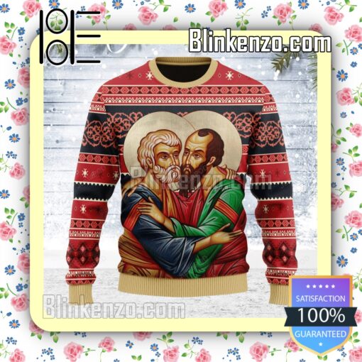 St. Apostles Peter And Paul Knitted Christmas Jumper