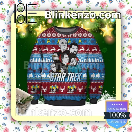 Star Trek Snowflake Holiday Christmas Sweatshirts