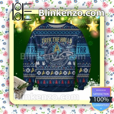 Star Trek: Trek The Halls Robb Pearlman NCC 1701 Holiday Christmas Sweatshirts