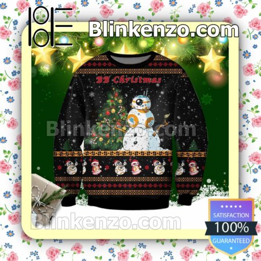 Star Wars Bb-8 Snowflake Holiday Christmas Sweatshirts