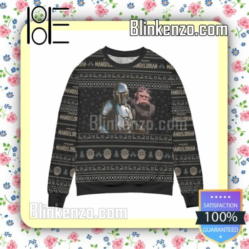 Star Wars Mandalorian & Baby Yoda Snowflake Christmas Jumpers