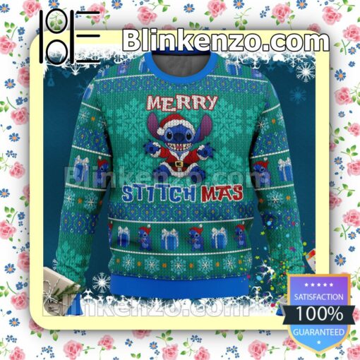 Stitch Merry Stitchmas Disney Knitted Christmas Jumper