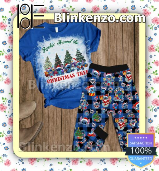 Stitch Rockin' Around The Christmas Tree Pajama Sleep Sets