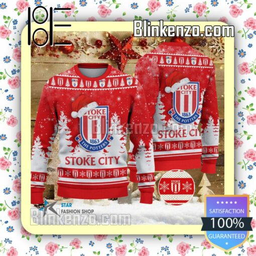Stoke City F.C Logo Hat Christmas Sweatshirts