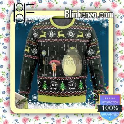 Studio Ghibli My Neighbor Totoro Rain Knitted Christmas Jumper