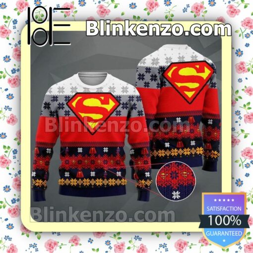 Superman DC Christmas Sweater Ugly 3D Shirt Holiday Christmas Sweatshirts