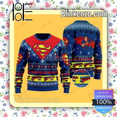 Superman Dc Knitted Christmas Jumper