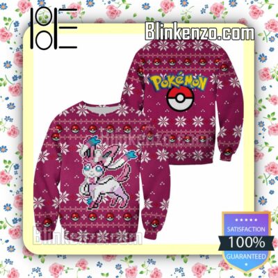 Sylveon Pokemon Manga Anime Knitted Christmas Jumper