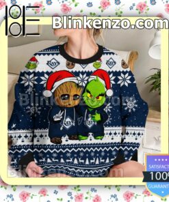 Tampa Bay Rays Baby Groot And Grinch Christmas MLB Sweatshirts b