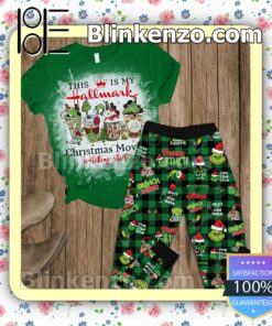 Team Grinch This Is My Hallmark Christmas Movies Pajama Sleep Sets