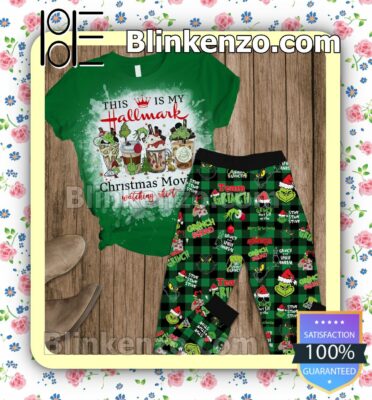 Team Grinch This Is My Hallmark Christmas Movies Pajama Sleep Sets