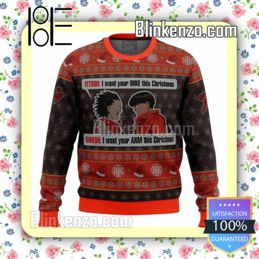 Tetsou Shima And Shotaro Kaneda Akira Manga Anime Christmas Jumper