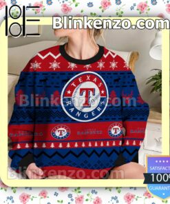 Texas Rangers MLB Ugly Sweater Christmas Funny b