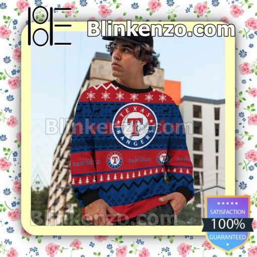 Texas Rangers MLB Ugly Sweater Christmas Funny c