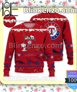 Texas Rangers Snoopy Christmas MLB Sweatshirts